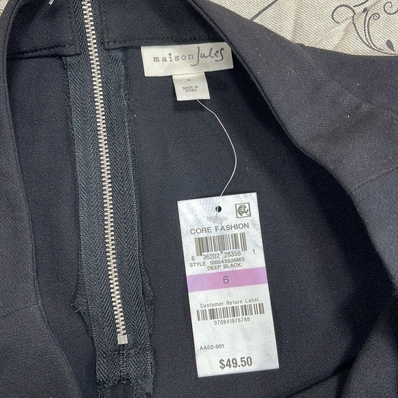 MAISON JULES Womens Black Scallop Hem Above The Knee Pencil - Picture 7 of 11